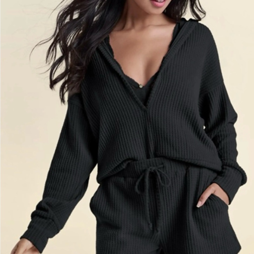 Venus Brushed Waffle Short Set